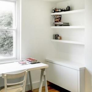 Contemporary floating alcove Cupboards and Floating shelves