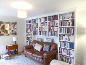 Built in bookcase in living room