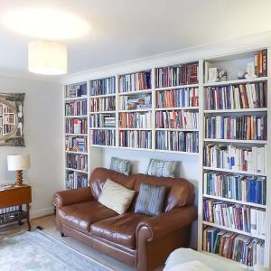 Built in bookcase in living room