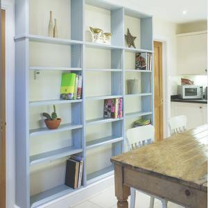 Built in bookcases in a kitchen