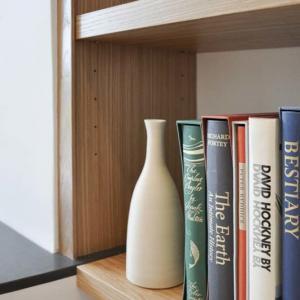 Chunky built in shelves in oak