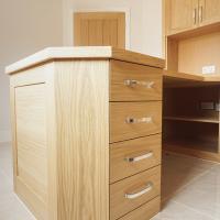 Custom made fitted home office drawers
