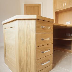Custom made fitted home office drawers