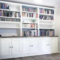 Fitted cabinets with Oak top