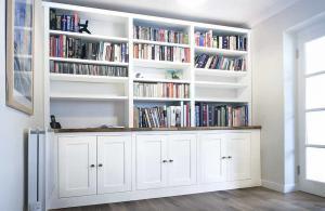 Fitted cabinets with Oak top