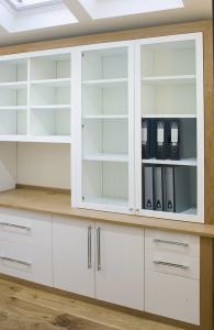 built in home office cabinets