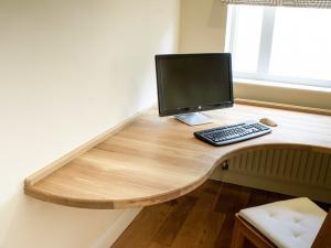 fitted home office furniture with Solid Oak desk