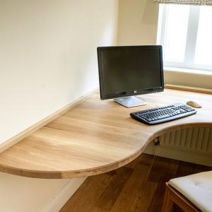 fitted home office furniture with Solid Oak desk