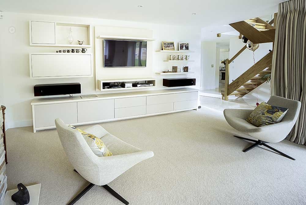 Contemporary TV wall units in Living room