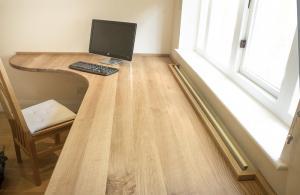 Home office desk in solid Oak