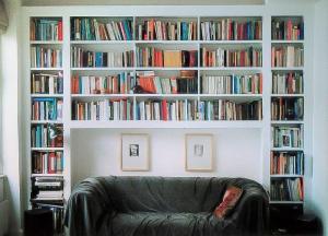 Living room built in shelves