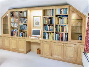 built in bookshelves in home office