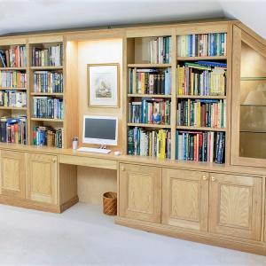 built in bookshelves in home office