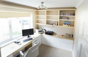 modern built in home office