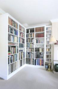 built in bookcases corner