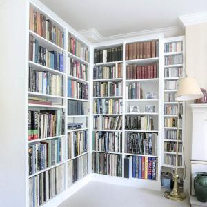 built in bookcases corner