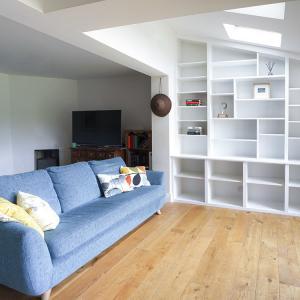 built in bookcases living room