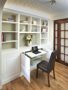 Built in Home office in Cupboards with pullout desk