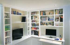 modern built in home office