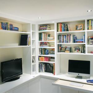 modern built in home office