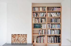 contemporary Fitted Bookcase with chunky shelves