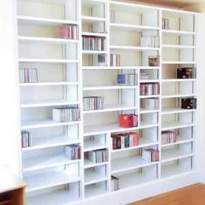 Contemporary bookcases in white