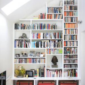 custom made floor to ceiling bookcase in a contemporary style 2