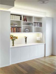 Lounge built in furniture with lighting and bookcases