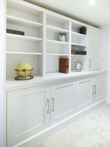 made to measure cabinets in large lounge alcove