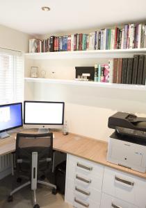 small built in home office