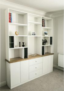 Built in cupboards and shelves modern look