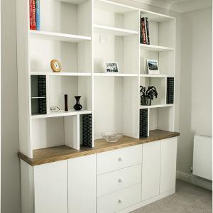Built in cupboards and shelves modern look