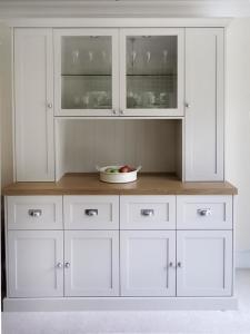 Fitted cupboards in kitchen