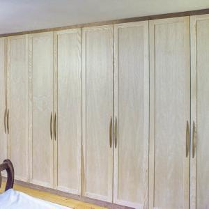 Wooden Built in wardrobe in Ash and Cherry wood