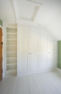 built in victorian wardrobes in a bedroom