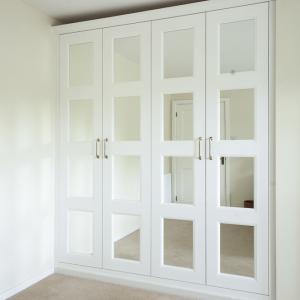 wardrobe with mirror doors