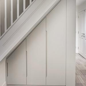 under stairs modern contemporary builtin wardrobe cupboard