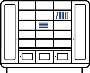 2.0m-to-3.0m--3-cupboards---3-column-bookcase----tall-outer-cupboards