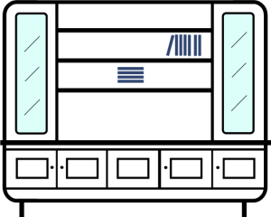 +3.0m--5-door---wide-spanbookcase-with--upper-outer-glazed-dispay-cupboards