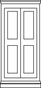 2 equal panel door style