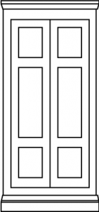 3 panel colonial door style