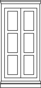 3 equal panel door style