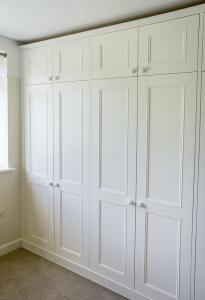 Fitted victorian wardrobes in an alcove