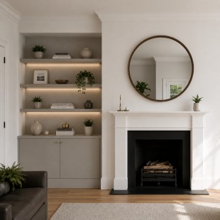 Contemporary Style alcove cupboards