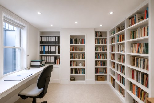 Fitted Home Office & Library, Basement Room, North Oxford