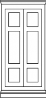 3 panel colonial door style