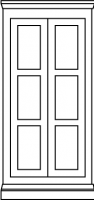 3 equal panel door style