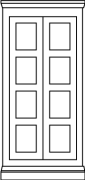 4 equal panel door style