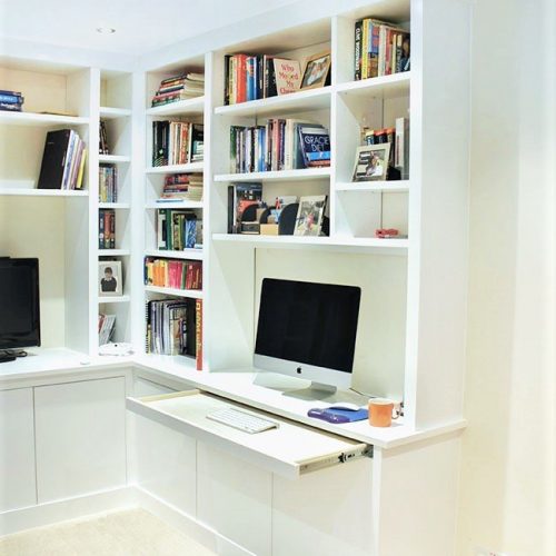 modern built in home office