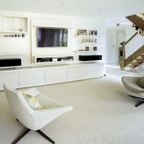 Contemporary TV wall units in Living room